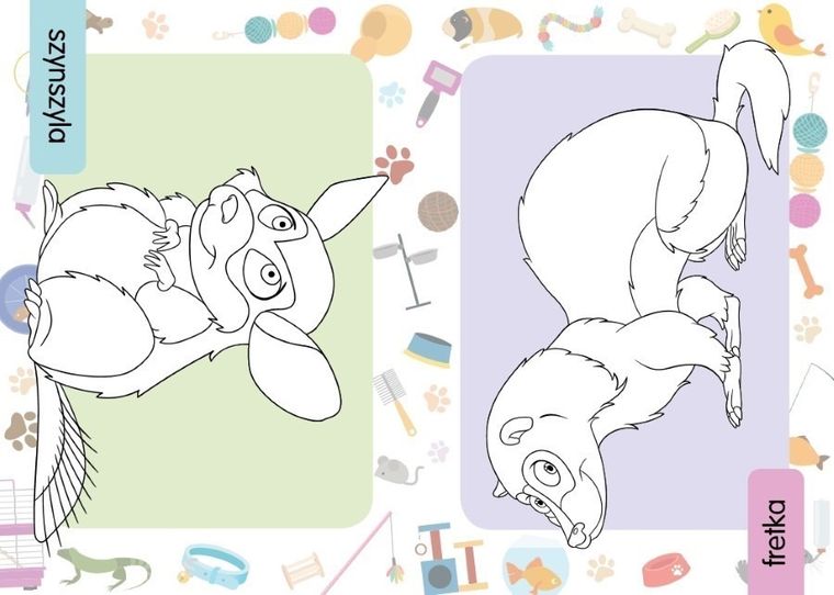 Kolorowanka z tatuażami. Zwierzęta domowe