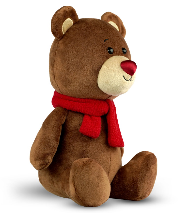 Kolorowe Noski, maskotka, miś, brązowy, 25 cm