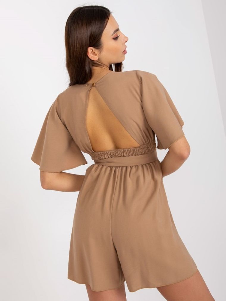 Kombinezon damski, brązowy, Rue Paris