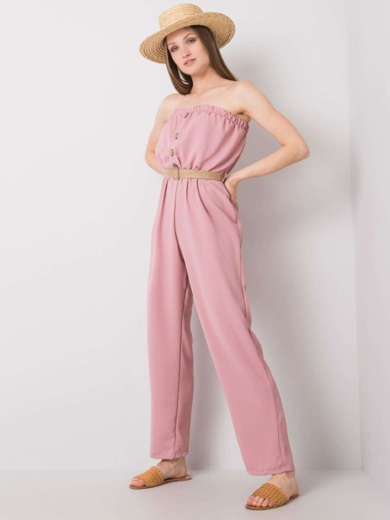 Kombinezon damski, różowy, Rue Paris