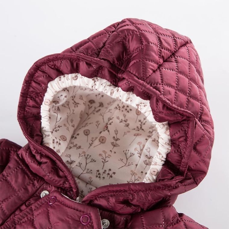 Kombinezon dziewczęcy z kapturem, bordowy, Bloom, Eevi