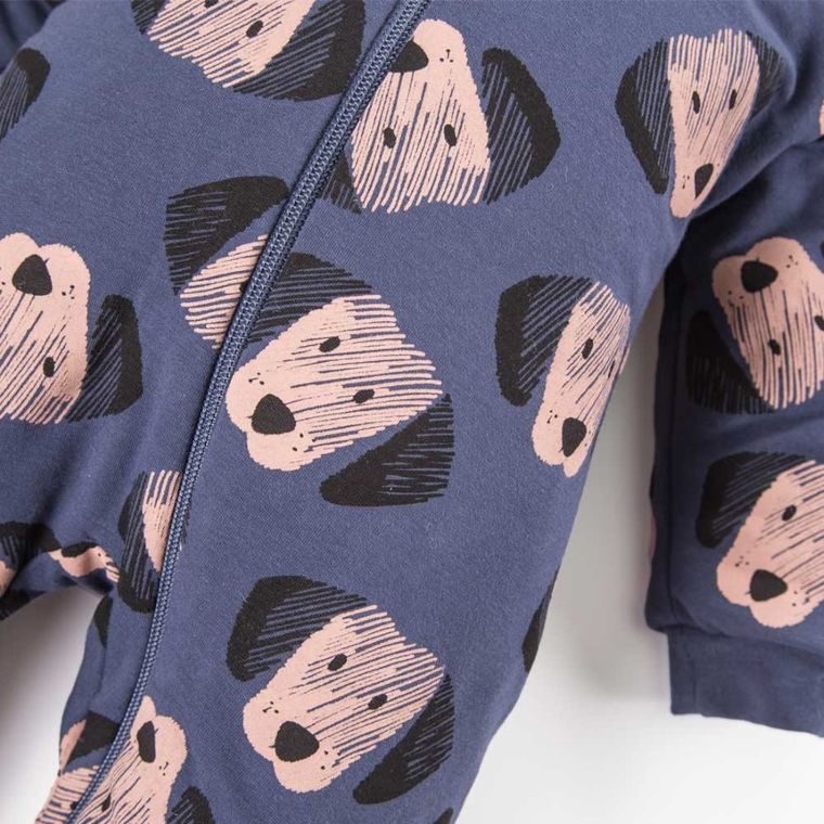 Kombinezon przejściowy chłopięcy z kapturem, granatowy, Eevi