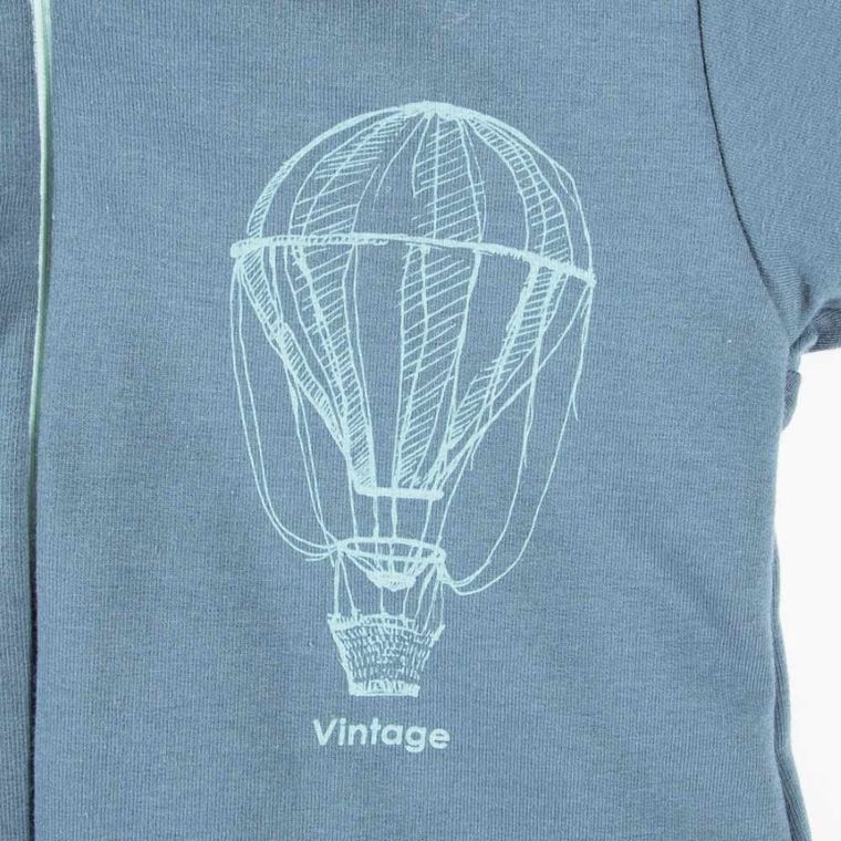 Kombinezon przejściowy chłopięcy z kapturem, niebieski, Eevi