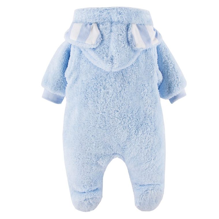 Kombinezon przejściowy chłopięcy z kapturem, niebieski, Eevi