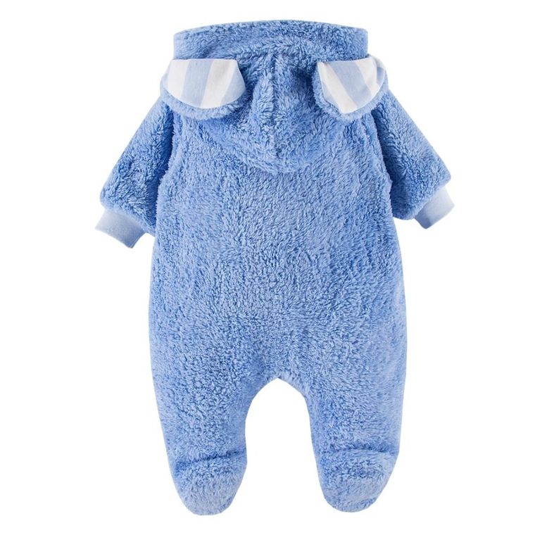 Kombinezon przejściowy chłopięcy z kapturem, niebieski, Eevi