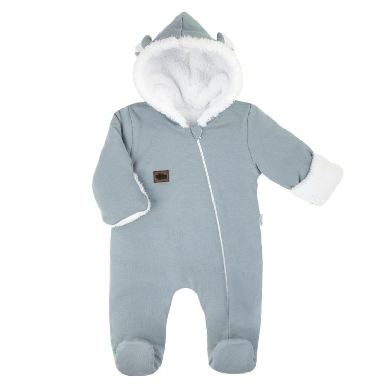 Kombinezon przejściowy chłopięcy z kapturem, niebieski, Nicol