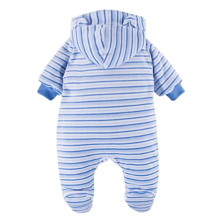 Kombinezon przejściowy chłopięcy z kapturem, ocieplany, niebieski, Eevi