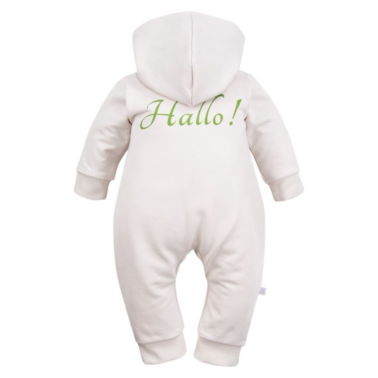 Kombinezon przejściowy dziecięcy z kapturem, ecru, Eevi