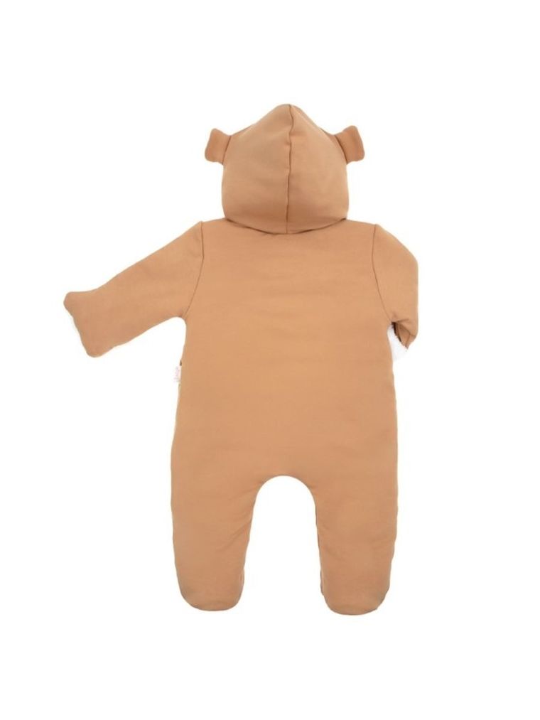 Kombinezon przejściowy dziecięcy z kapturem, ocieplany, brązowy, Nicol