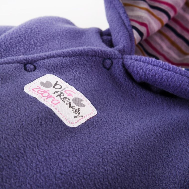 Kombinezon przejściowy dziewczęcy z kapturem, granatowy, Eevi