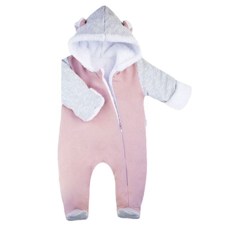 Kombinezon przejściowy dziewczęcy z kapturem, ocieplany, mix, Nicol