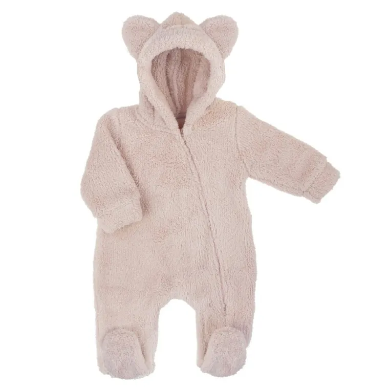 Kombinezon przejściowy dziewczęcy z kapturem, ocieplany, różowy, Nicol