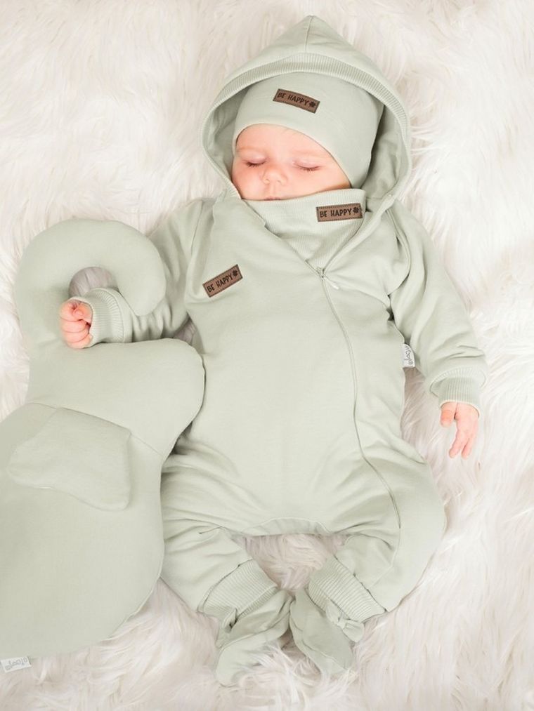 Kombinezon przejściowy dziewczęcy z kapturem, ocieplany, zielony, Nicol