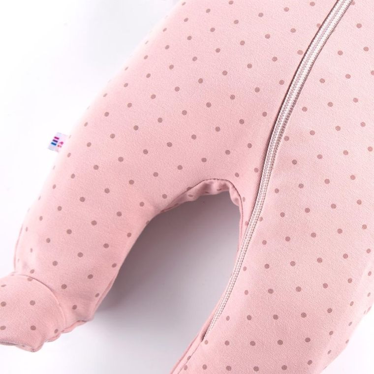 Kombinezon przejściowy dziewczęcy z kapturem, różowy, Eevi