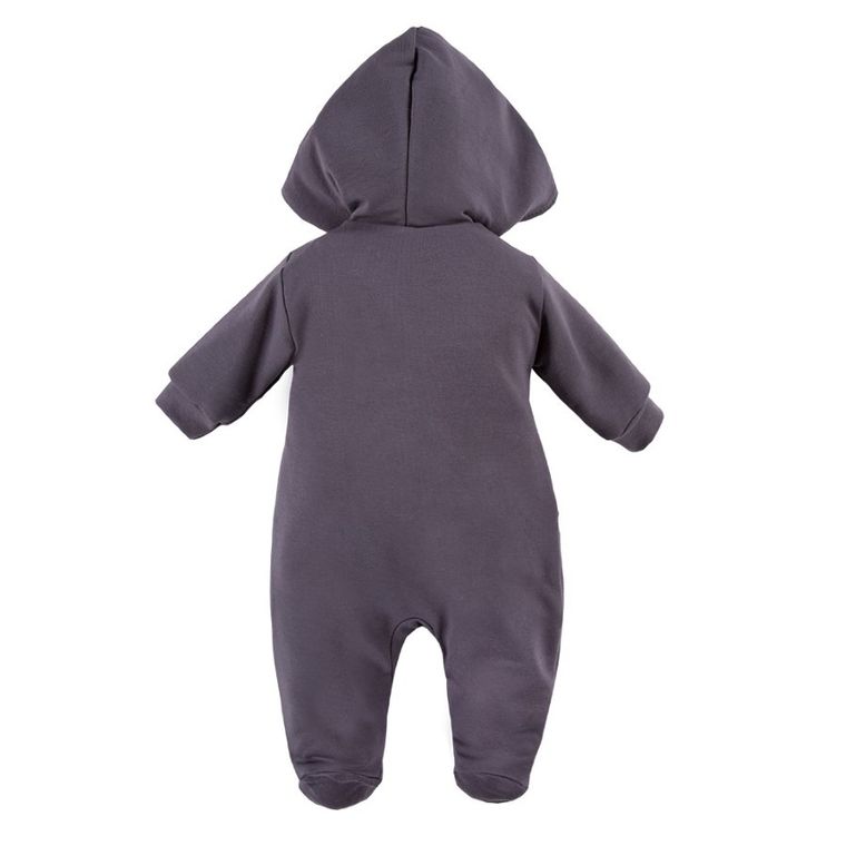 Kombinezon przejściowy niemowlęcy z kapturem, ciemnoszary, Eevi