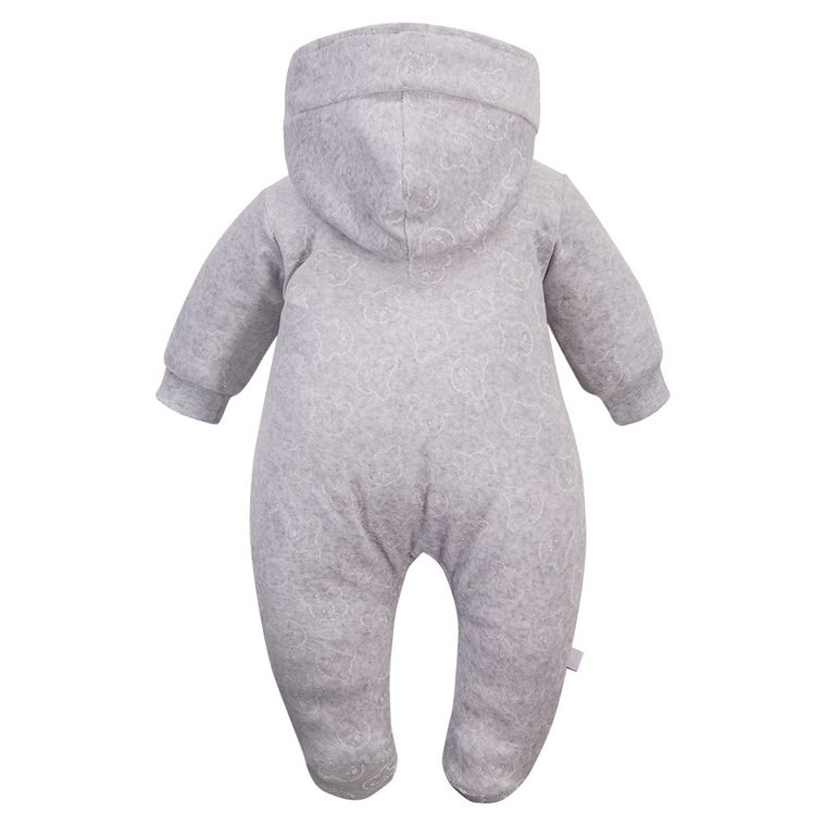 Kombinezon przejściowy niemowlęcy z kapturem, szary, Eevi