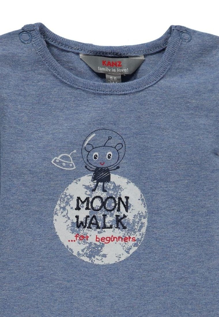 Komplet chłopięcy, Bluzka z długim rękawem, Spodnie dresowe, niebieskie, granatowe, Kanz