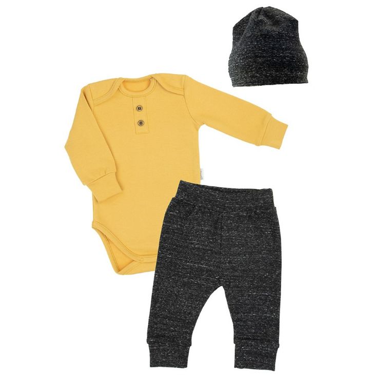 Komplet chłopięcy, Body z długim rękawem, Spodnie dresowe, Czapka, mix, Nicol
