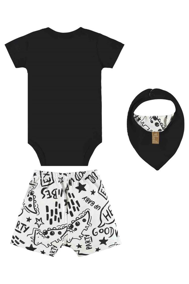 Komplet chłopięcy, Body z krótkim rękawem, Szorty, Chustka, mix, Up Baby