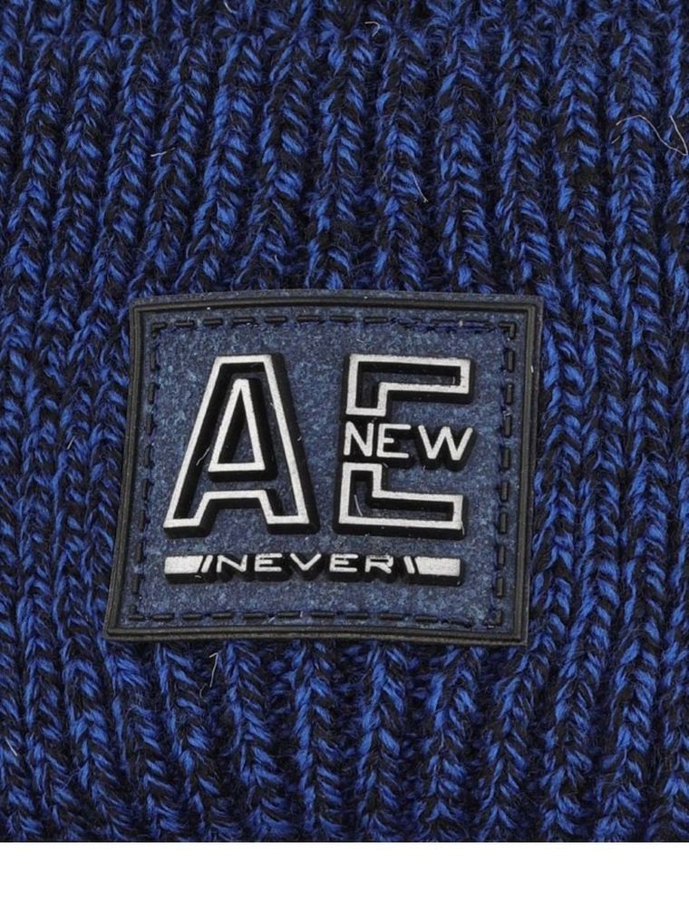 Komplet chłopięcy, Czapka, Komin, niebieski, Ambra