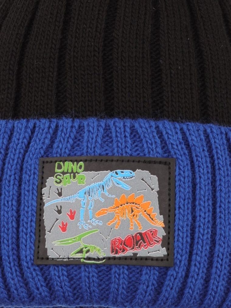 Komplet chłopięcy, Czapka z pomponem, Komin, mix, Ambra