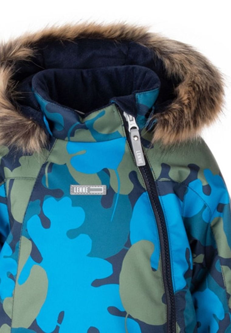 Komplet chłopięcy, Kurtka narciarska z kapturem, Spodnie narciarskie, niebieski, Lenne