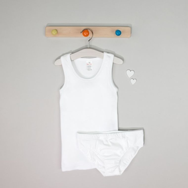 Komplet chłopięcy, Podkoszulek, Majtki slipki, biały, Tup Tup