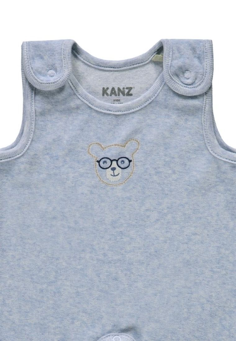 Komplet chłopięcy, Śpiochy, Bluzka z długim rękawem, niebiesko-biały, Kanz