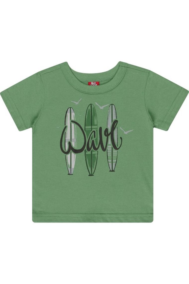 Komplet chłopięcy, T-shirt, Szorty, zielono-szary, Bee Loop