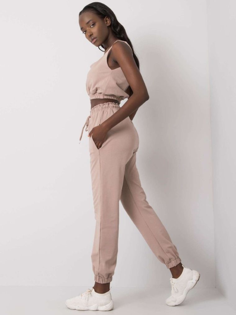 Komplet damski, beżowy, Ex Moda