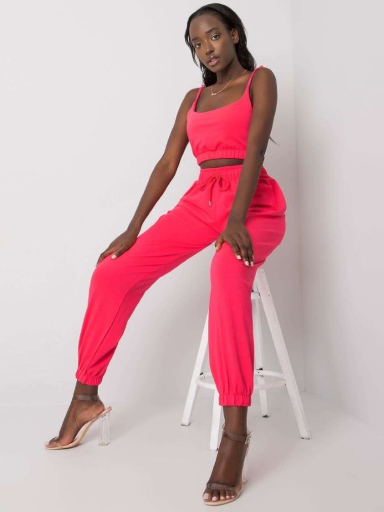 Komplet damski, różowy, Ex Moda