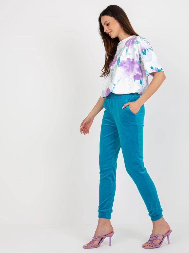 Komplet damski, T-shirt, Spodnie dresowe, mix, Rue Paris