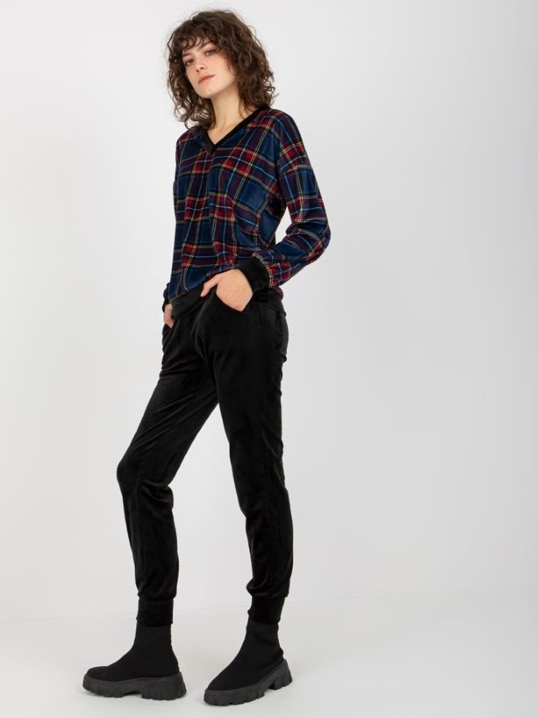 Komplet damski, welurowy, mix, Rue Paris