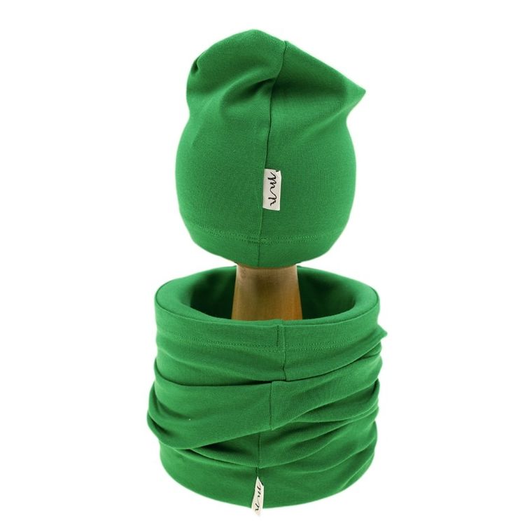 Komplet dziecięcy, Czapka, Komin, zielony, Nicol