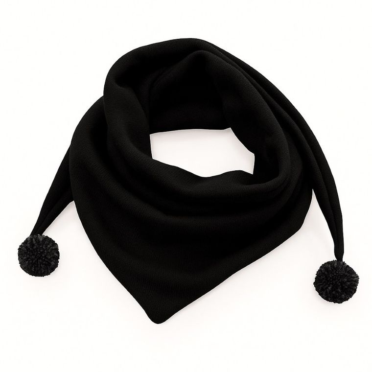 Komplet dziecięcy, Czapka z pomponami, Chustka, czarny, Iltom