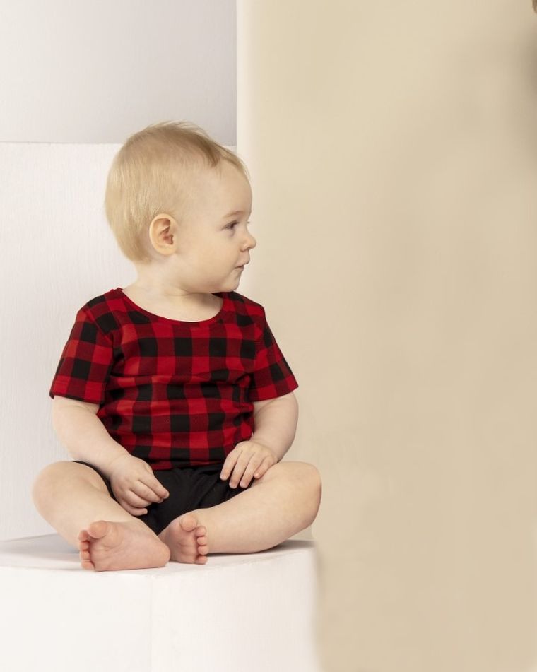 Komplet dziecięcy, T-shirt, Szorty, czerwono-czarny, Nicol