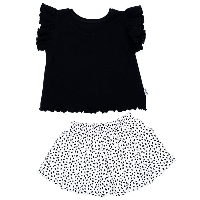 Komplet dziewczęcy, Bluzka z krótkim rękawem, Szorty, mix, Nicol