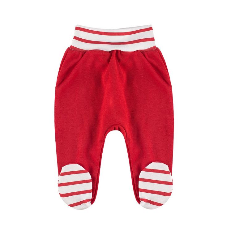 Komplet dziewczęcy, Body z długim rękawem, Półśpiochy, czerwono-biały, Tup Tup