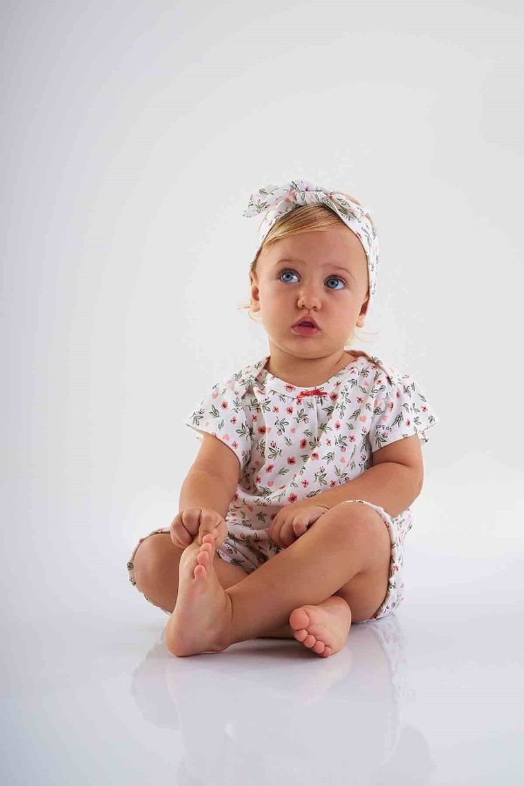 Komplet dziewczęcy, Body z krótkim rękawem, Rampers, Opaska, mix, Up Baby