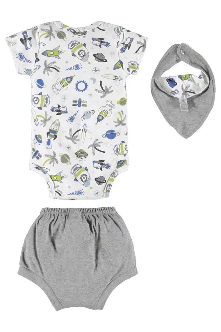 Komplet dziewczęcy, Body z krótkim rękawem, Szorty, Chustka, mix, Up Baby