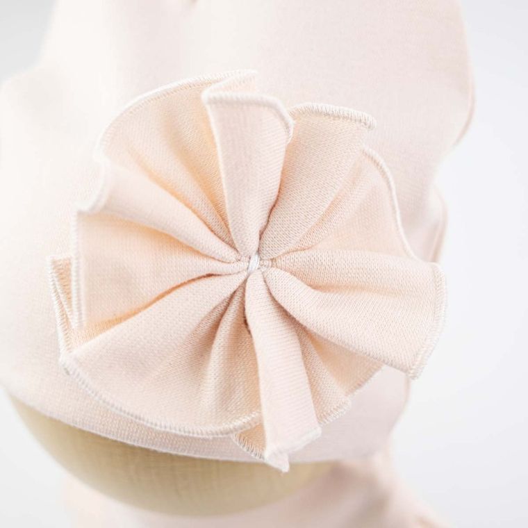 Komplet dziewczęcy, Czapka, Apaszka, jasnoróżowy, Nicol