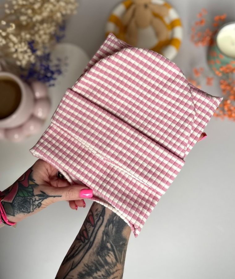 Komplet dziewczęcy, Czapka, Komin, różowy, Iltom