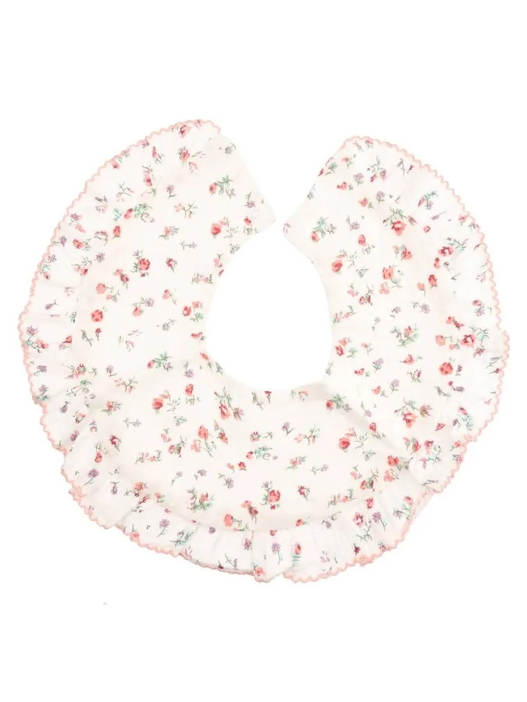 Komplet dziewczęcy, Kapelusz, Śliniak, biały, Ambra