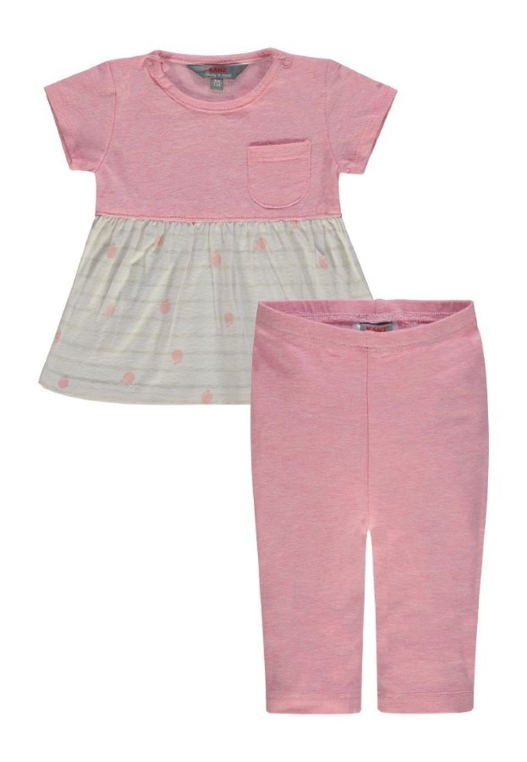 Komplet dziewczęcy, T-shirt, Legginsy, różowy, Kanz