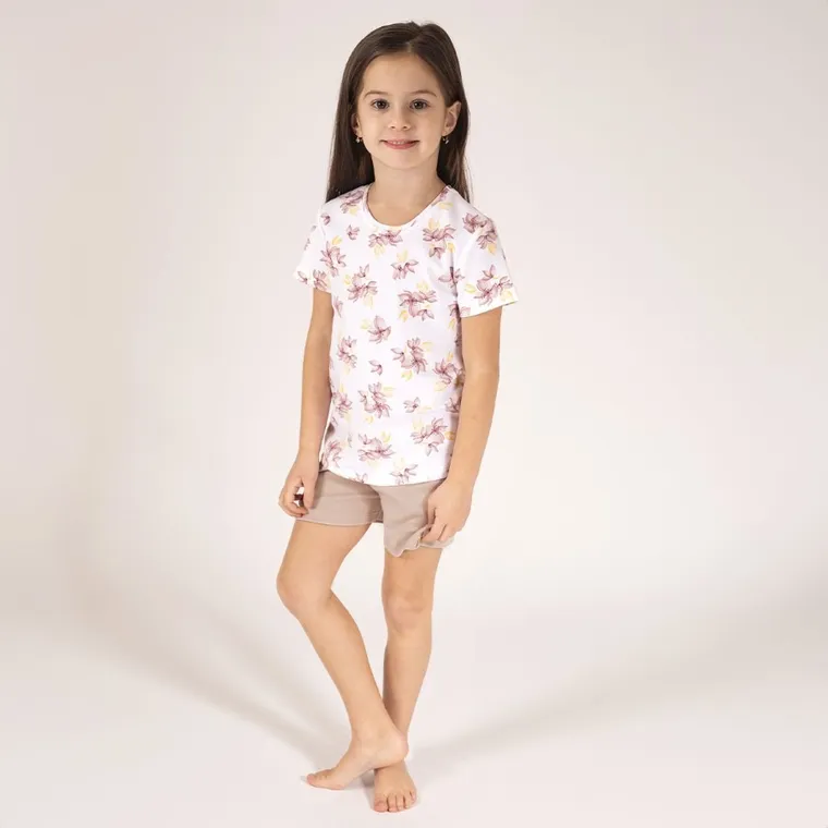 Komplet dziewczęcy, T-shirt, Szorty, mix, Nicol