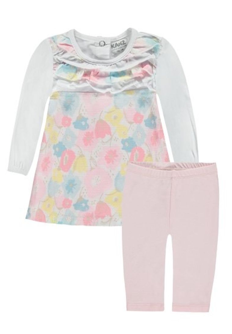 Komplet dziewczęcy, Tunika z długim rękawem, Legginsy, mix, Kanz