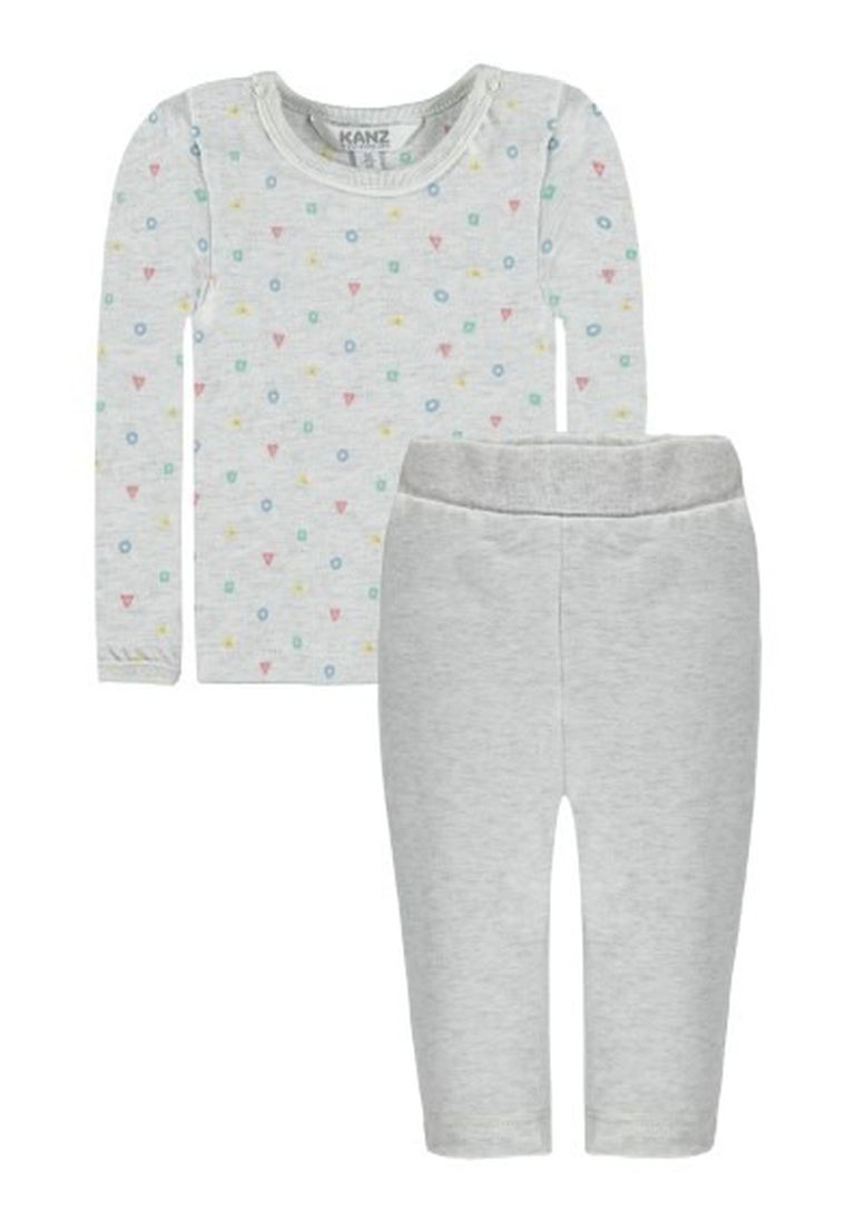 Komplet niemowlęcy, Bluzka, Spodnie, szare, Kanz