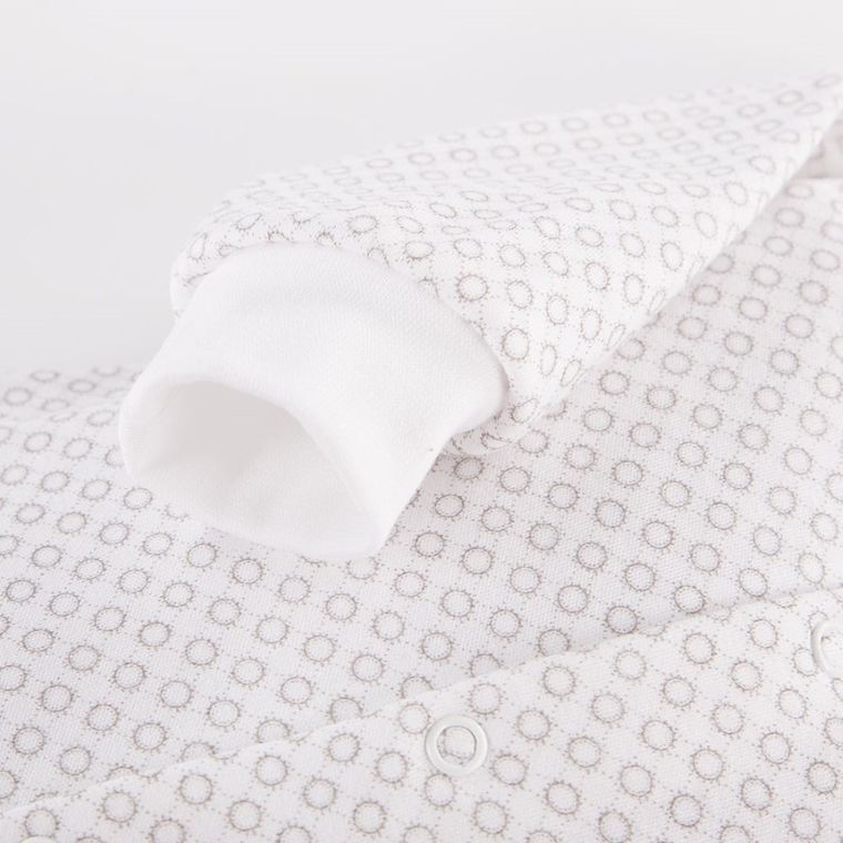 Komplet niemowlęcy, Czapka, Body z długim rękawem, Półśpiochy, Pajac, ecru, Eevi