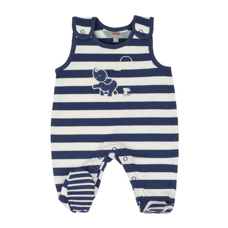 Komplet niemowlęcy, Śpiochy, Bluzka z długim rękawem, granatowo-biały, Kanz