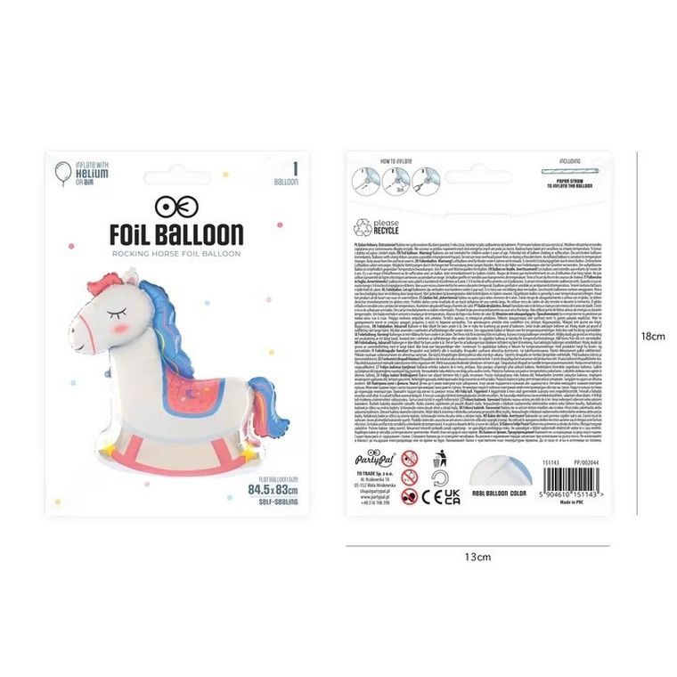 Koń na Biegunach, balon foliowy